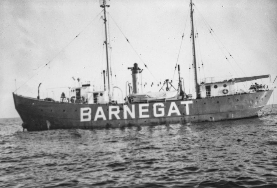 An undated photo of the U.S. lightship Barnegat in service off Long Beach Island.