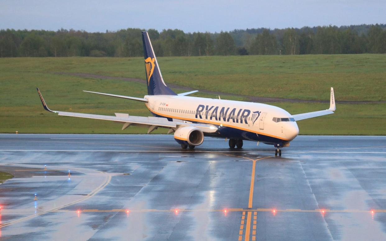 A Ryanair plane.