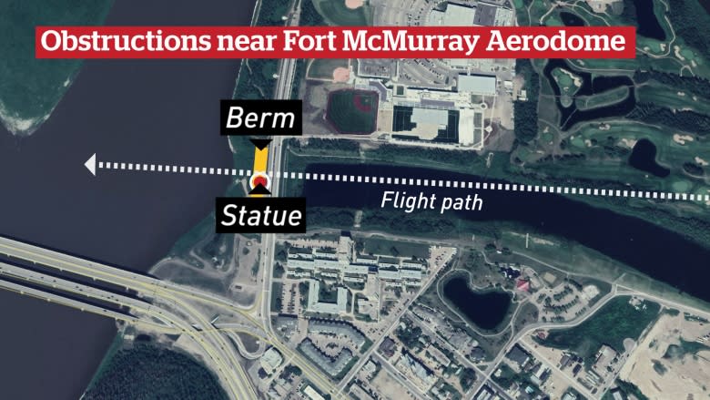 Removal of trees will keep float planes safe near new Fort McMurray art installation