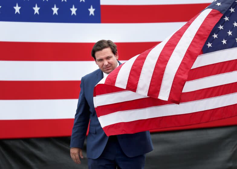 JUPITER, FLORIDA - SEPTEMBER 08: Florida Governor Ron DeSantis arrive for an event with President Donald Trump at the Jupiter Inlet Lighthouse on September 08, 2020 in Jupiter, Florida. President Trump announced during the event an expansion of a ban on offshore drilling and highlighted conservation projects in Florida. President Trump faces off against Democratic presidential candidate Joe Biden for the presidency. (Photo by Joe Raedle/Getty Images)