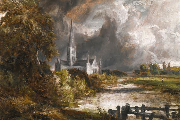 The Constable oil sketch of Salisbury Cathedral