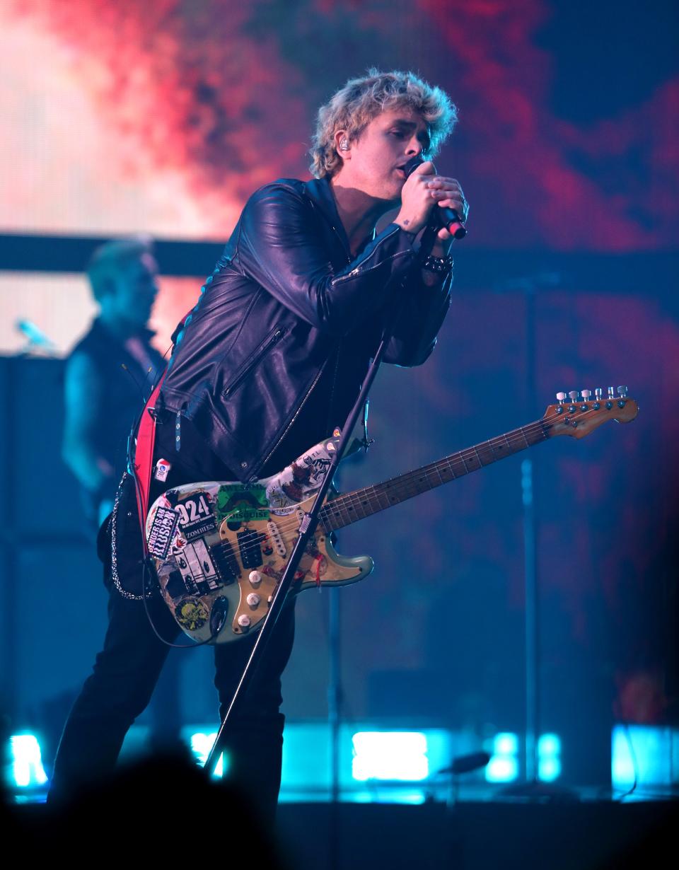 LOS ANGELES, CALIFORNIA - OCTOBER 26: Billie Joe Armstrong and Mike Drint of Green Day perform at Amazon Music Live Concert Series 2023 on October 26, 2023 in Los Angeles, California. (Photo by Jerritt Clark/Getty Images for Amazon Music )