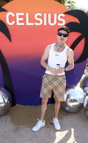 <p>Tommaso Boddi/Getty</p> Barry Keoghan at Celsius event at Coachella