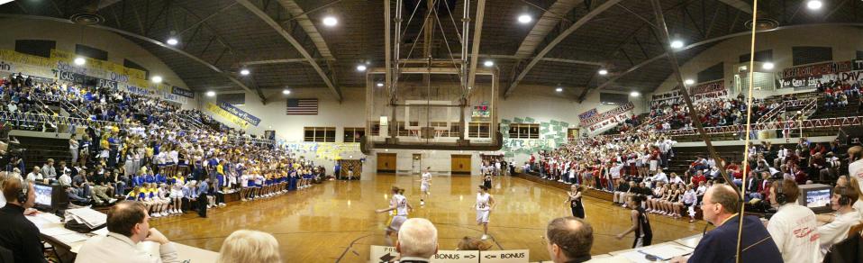 A panoramic inside the Sheboygan Armory during the last North South game in 2007 in Sheboygan, Wis.