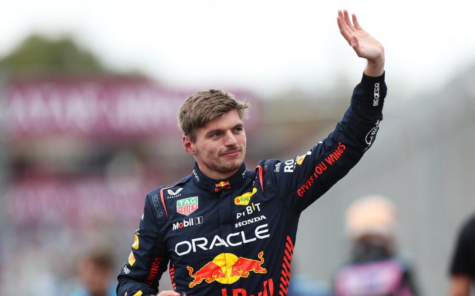 Pole position qualifier Max Verstappen of the Netherlands and Oracle Red Bull Racing celebrates in parc ferme during qualifying ahead of the F1 Grand Prix of Australia at Albert Park Grand Prix Circuit on April 01, 2023 in Melbourne, Australia - Peter Fox/Getty Images