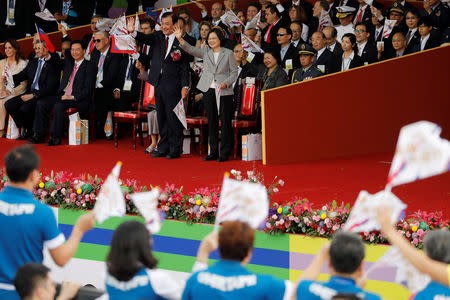 Taiwan's President Tsai Ing-wen attends National Day celebrations in Taipei, Taiwan October 10, 2018. REUTERS/Tyrone Siu