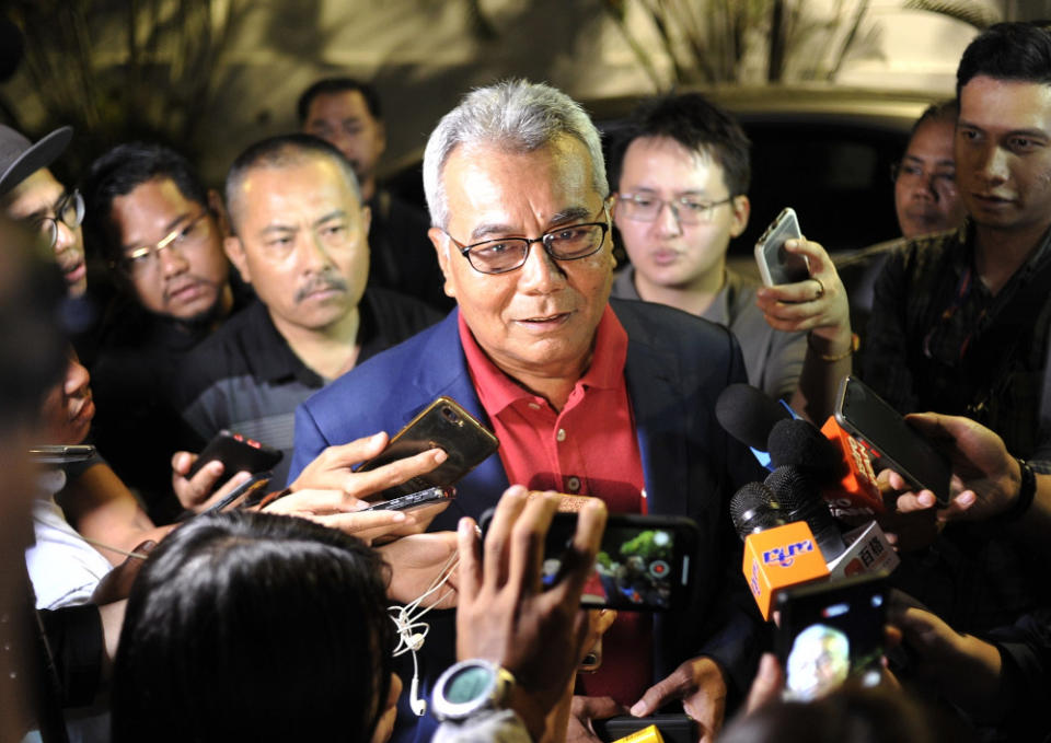 Datuk Seri Mohd Redzuan Md Yusof arrives at Tan Sri Muyhiddin Yassin’s house in Bukit Damansara, Kuala Lumpur February 28, 2020. — Picture by Shafwan Zaidon