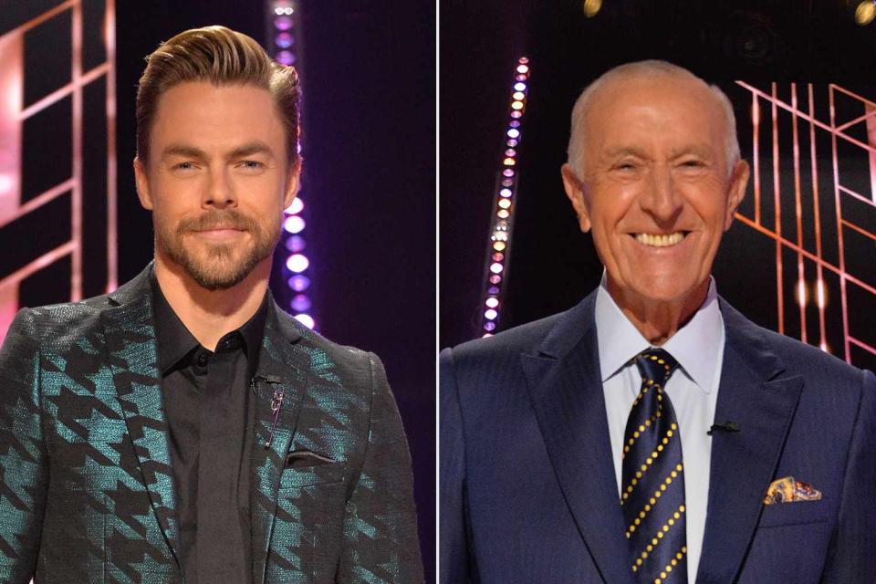 <p>Eric McCandless/ABC via Getty Images (2)</p> Derek Hough (left) and Len Goodman