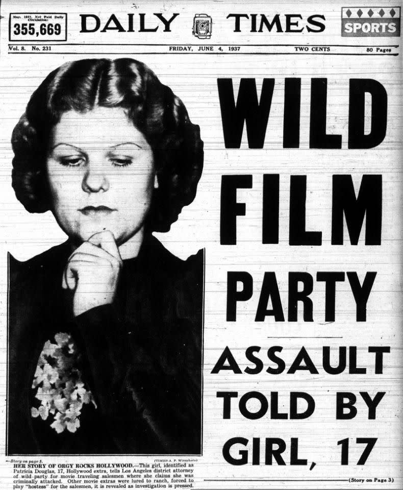 Patricia Douglas called out sexual assault in the entertainment industry back in 1937. Source: Daily Times