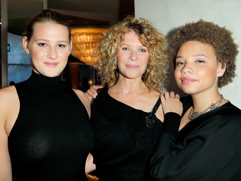 Kate Capshaw (C), and daughters Mikaela George Spielberg (R) and Destry Allyn Spielberg (L) attend EIF Womens Cancer Research Fund’s 16th Annual “An Unforgettable Evening” presented by Saks Fifth Avenue at the Beverly Wilshire Four Seasons Hotel on May 2, 2013 in Beverly Hills, California