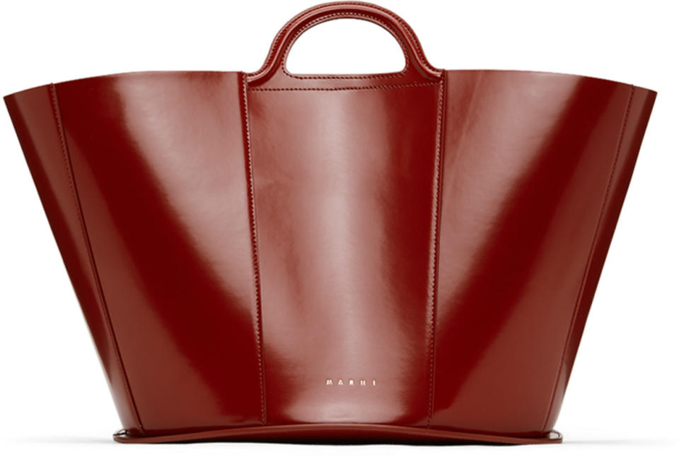 Marni Burgundy Medium Tropicalia Tote