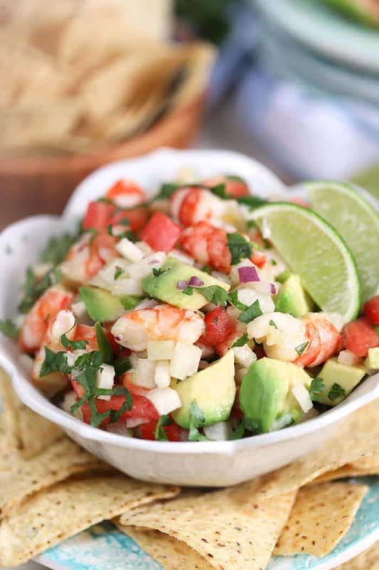 <p>Spend With Pennies</p><p>A light appetizer packed with citrus flavor.</p><p><strong>Get the recipe: <a href="https://www.spendwithpennies.com/easy-shrimp-ceviche-recipe/" rel="nofollow noopener" target="_blank" data-ylk="slk:Easy Shrimp Ceviche;elm:context_link;itc:0;sec:content-canvas" class="link rapid-noclick-resp">Easy Shrimp Ceviche</a></strong></p><p><strong>Related: <a href="https://parade.com/843539/allismith/28-favorite-seafood-recipes-you-can-make-at-home/" rel="nofollow noopener" target="_blank" data-ylk="slk:100 Greatest Hits Seafood Recipes;elm:context_link;itc:0;sec:content-canvas" class="link rapid-noclick-resp">100 Greatest Hits Seafood Recipes</a></strong></p>