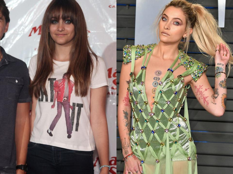 paris jackson tattoos before and after