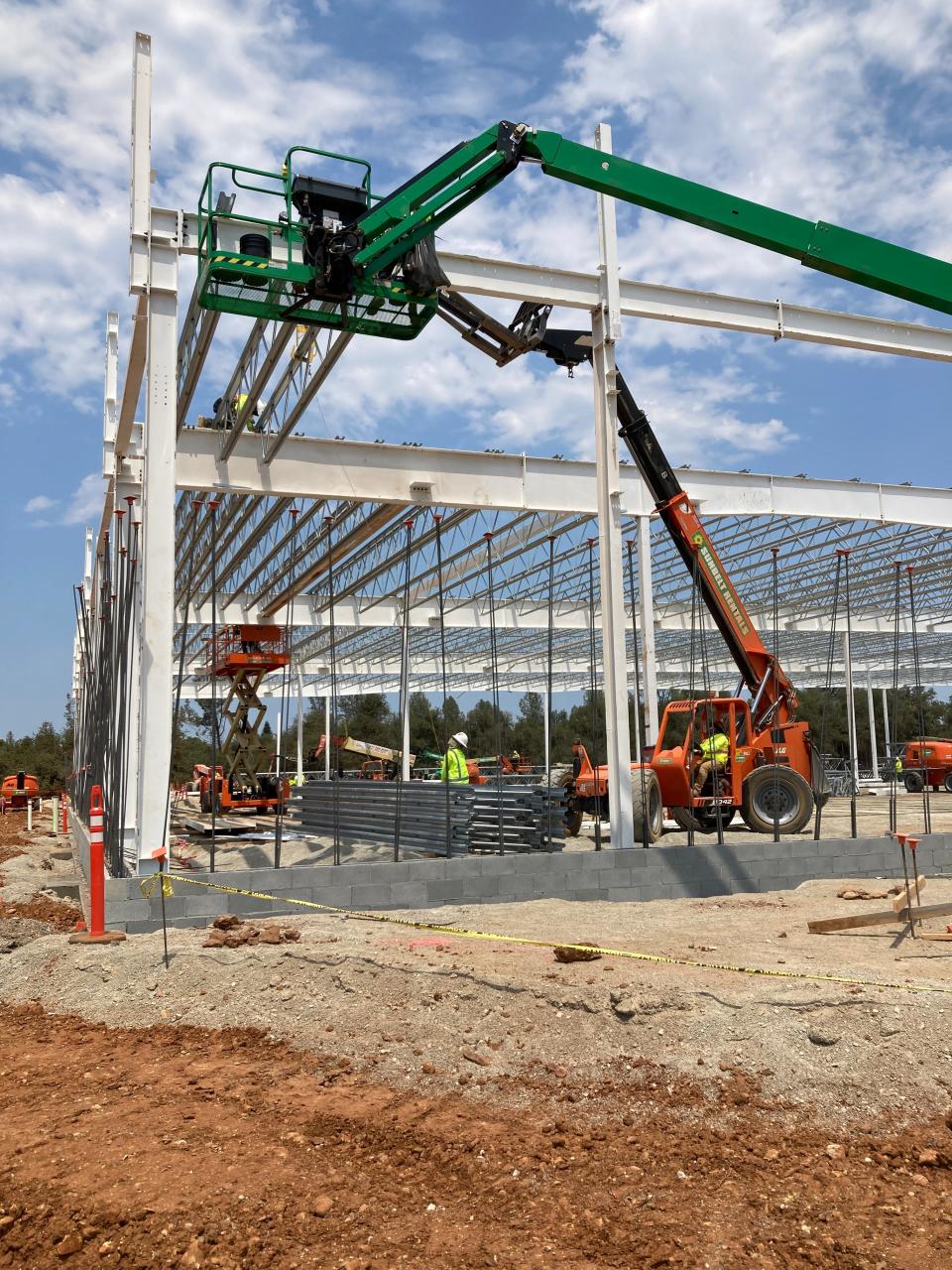 Work continues on Monday, July 25, 2022, on the new Costco Wholesale store in Redding. The store is scheduled to open in November 2022.