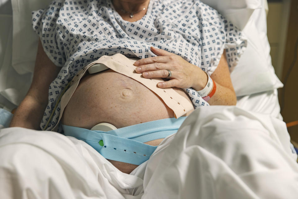 A woman in labor