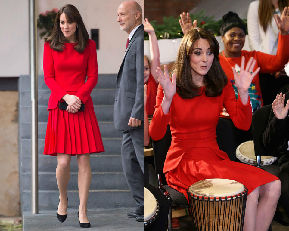 Alexander McQueen red dress