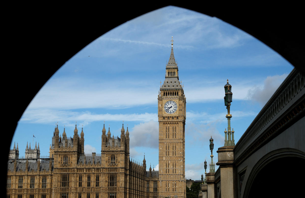 Big Ben and the houses of parliament in Westminster. UK general government gross debt came in at £2.3tn