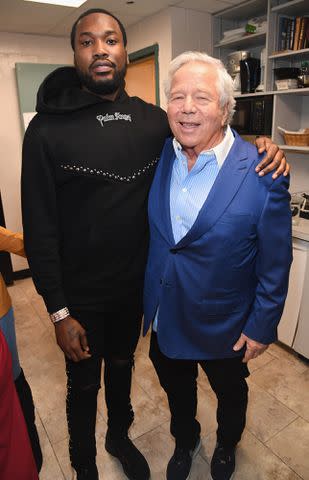 Kevin Mazur/Getty Meek Mill and Robert Kraft