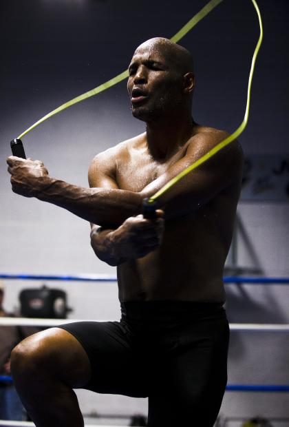 Bernard Hopkins is focused on his quest to be a world champ at age 50. (AP)