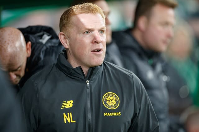 Celtic manager and former team-mate Neil Lennon was left 