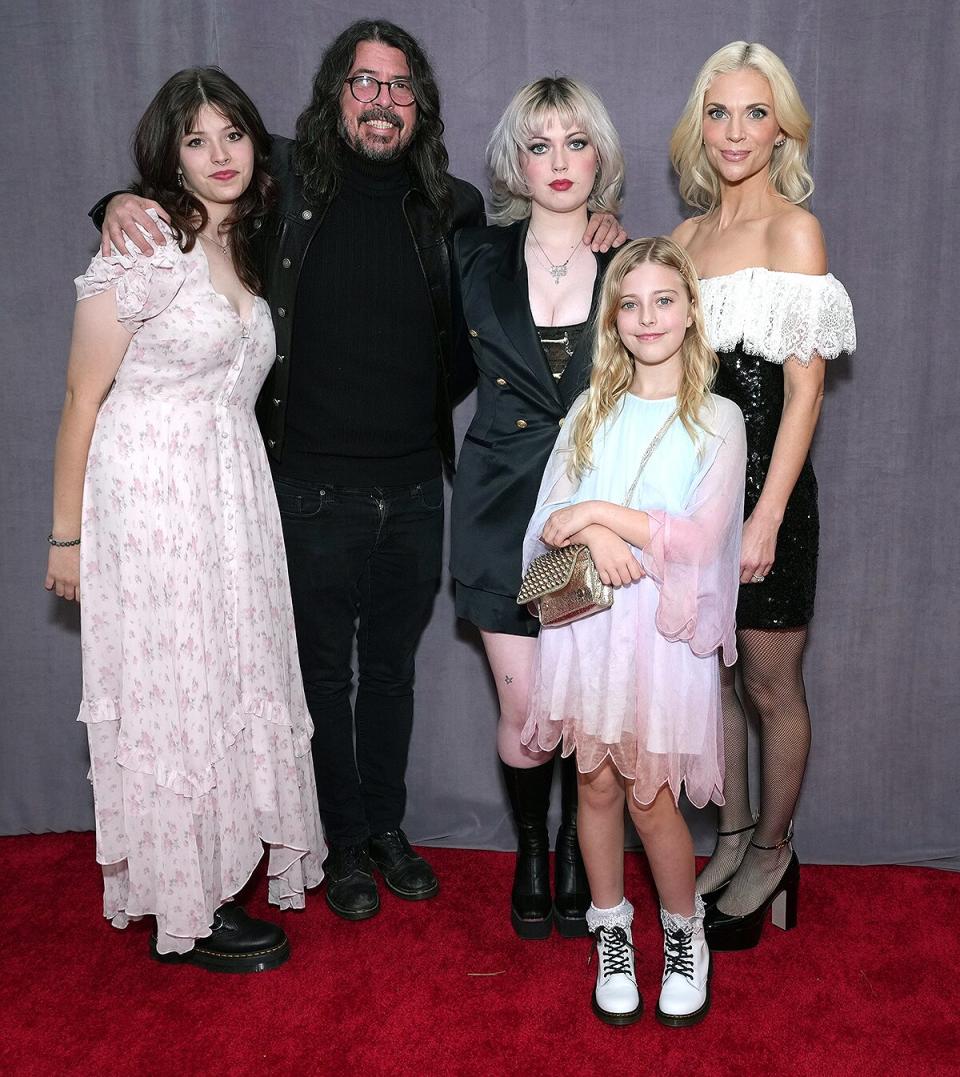 Dave Grohl Brings His Wife and Three Daughters to the Grammys 2023