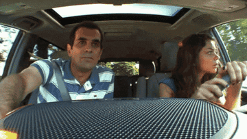 Phil teaching Haley how to drive in "Modern Family"