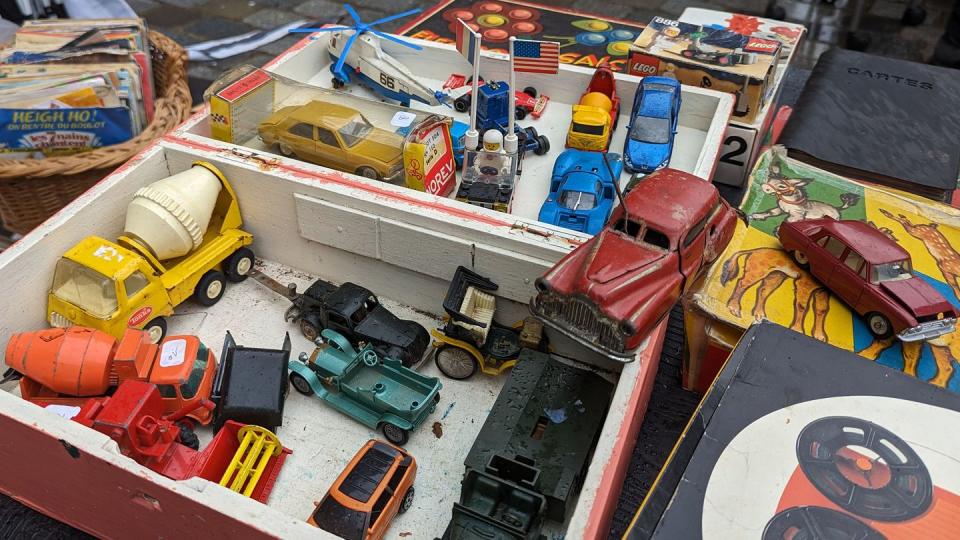 toy cars in paris flea market