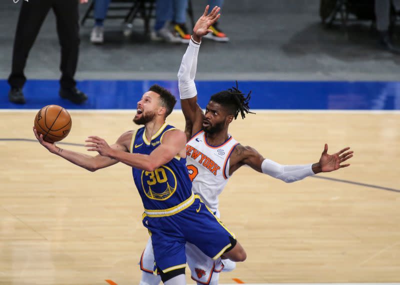 NBA: Golden State Warriors at New York Knicks