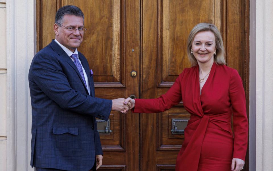 Talks between Liz Truss and Maros Sefcovic, her European counterpart, failed to yield any progress - Rob Pinney/Pool/AFP via Getty Images