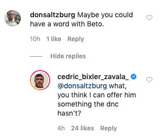 Cedric Bixler-Zavala Beto O'Rourke joe biden dnc denounce endorsement joe biden