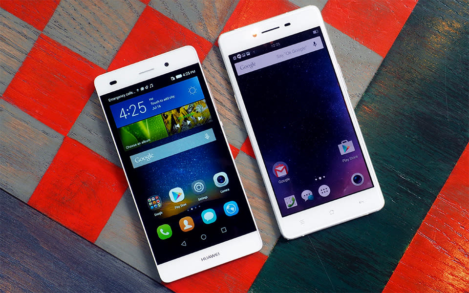 Op de loer liggen India koppeling Unlocked phone shootout: Meet the Huawei P8 Lite and Oppo R7 | Engadget