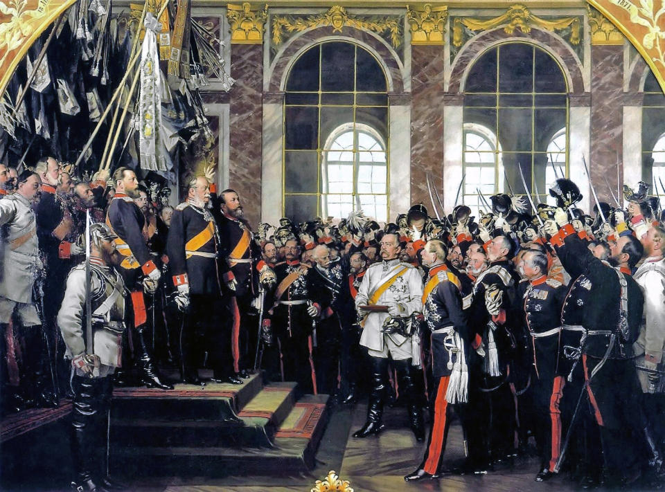 “Die Proklamierung des Deutschen Kaiserreiches” von Anton von Werner (Bild: Bismarck-Museum/Public domain)