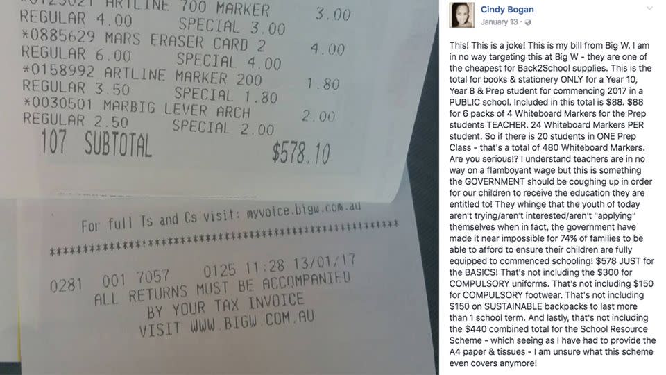 Ms Bogan posted an angry rant on Facebook about the exorbitant charges. Photo: Facebook