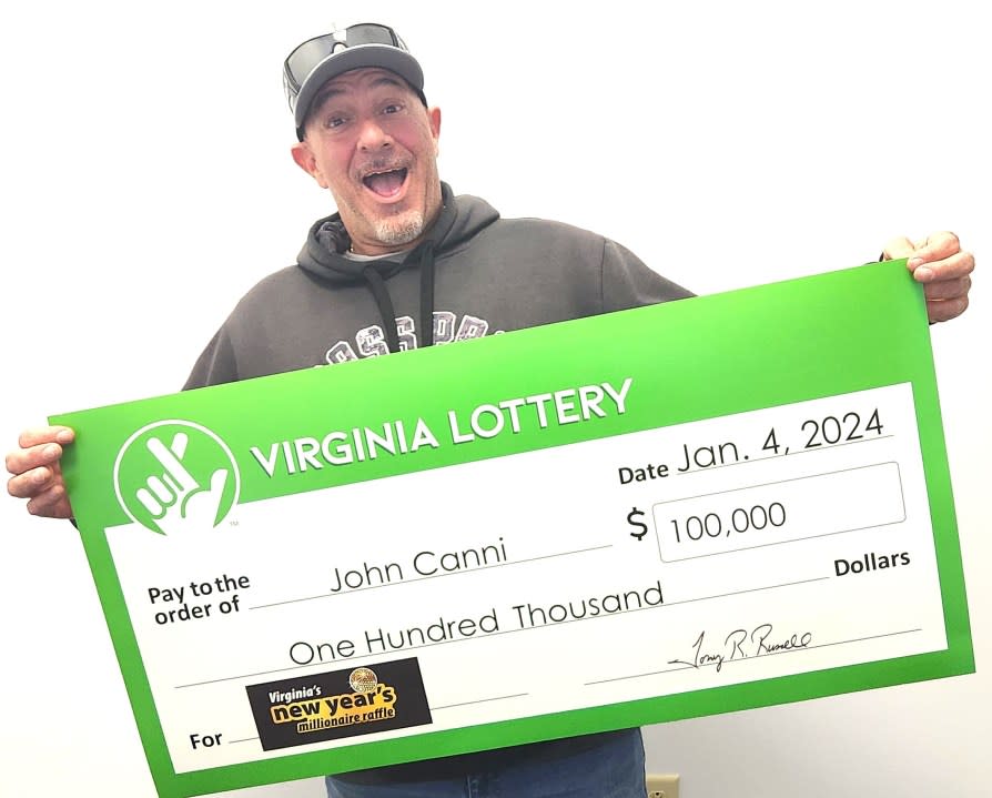 John Canni. Courtesy: Virginia Lottery