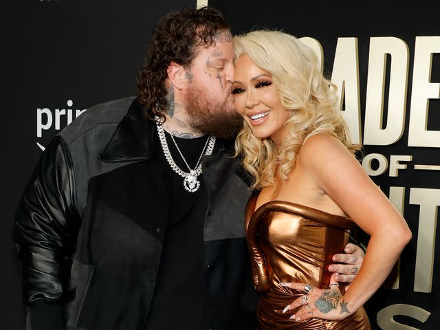 <p>Jason Kempin/Gett</p> Jelly Roll and Bunnie Xo at the ACM Awards in Frisco, Texas in May 2023