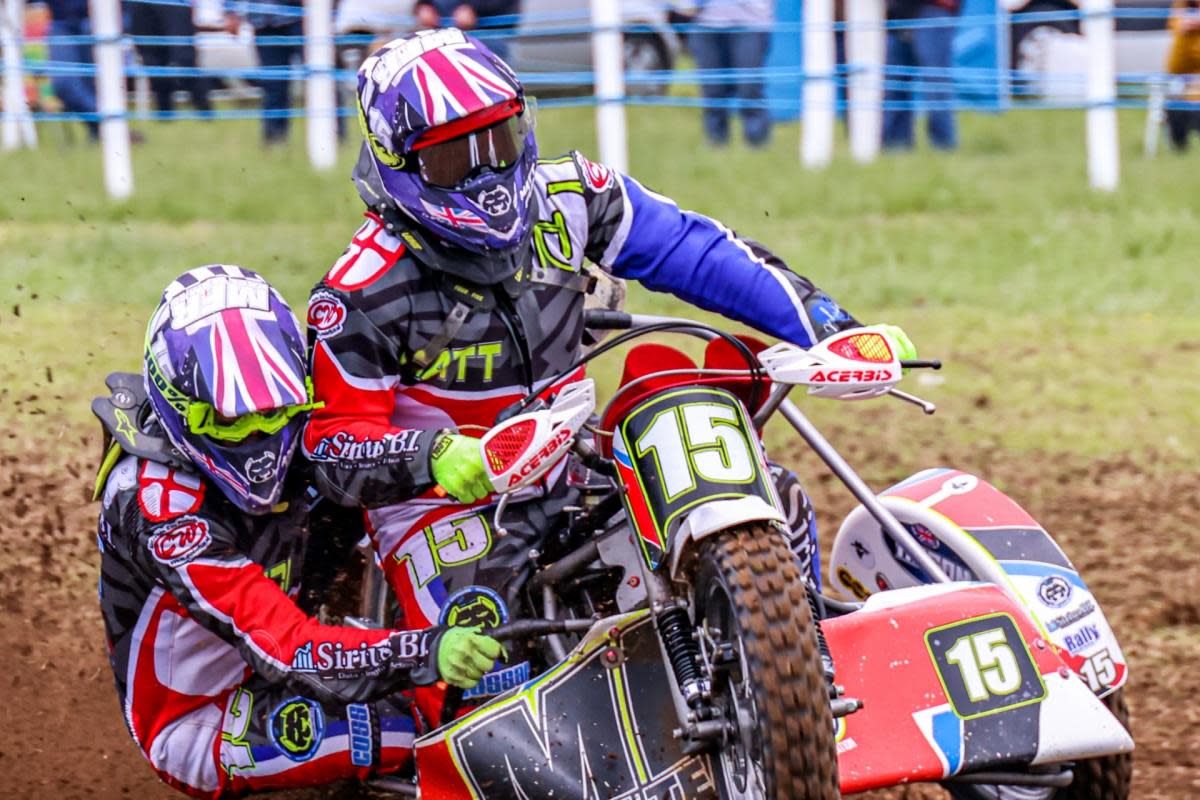 Matt Fumarola and Andi Wilson in the 1,000cc sidecars <i>(Image: Steve Edmunds)</i>