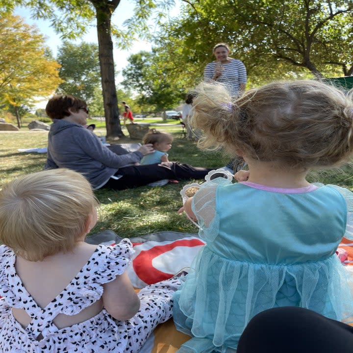 The author's kids at the park