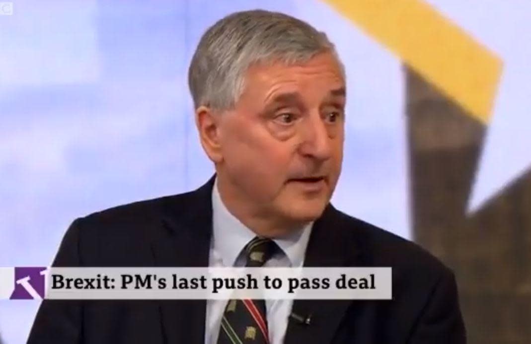 Mr Fitzpatrick MP said he will have read the deal in full by 7pm tonight: BBC