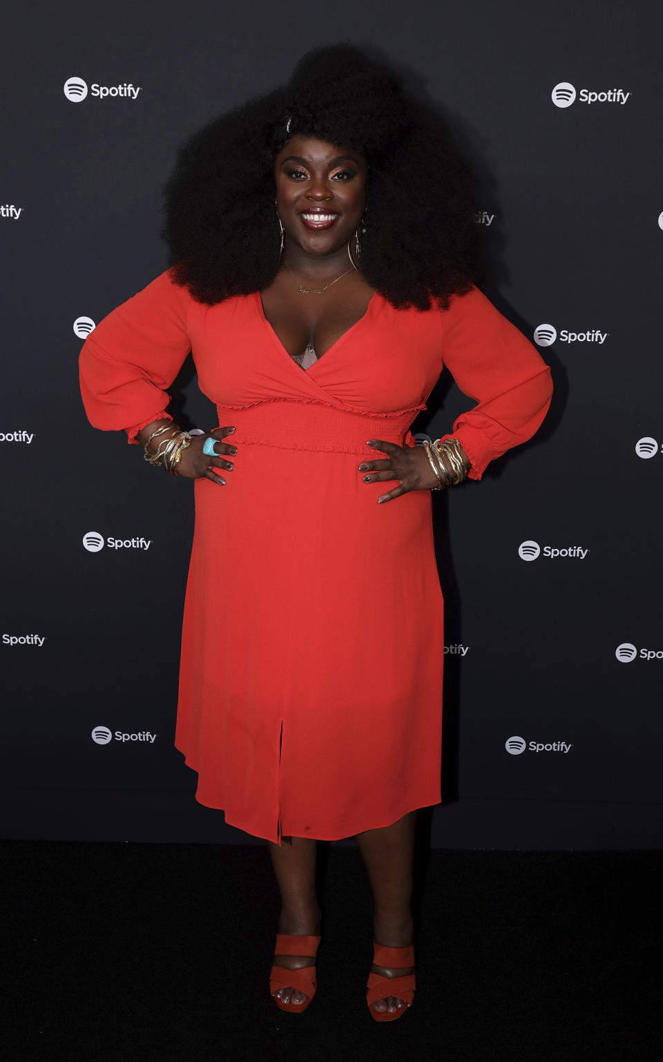 Grammy Awards nominee Yola arrives at the 2020 Spotify Best New Artist Party at The Lot Studios on Thursday, Jan. 23, 2020, in West Hollywood, Calif. (Photo by Willy Sanjuan/Invision/AP)