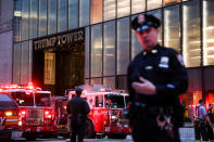 <p>First responders work on a fire in a residential unit at Trump tower in the Manhattan borough of New York City, April 7, 2018. (Photo: Amr Alfiky/Reuters) </p>