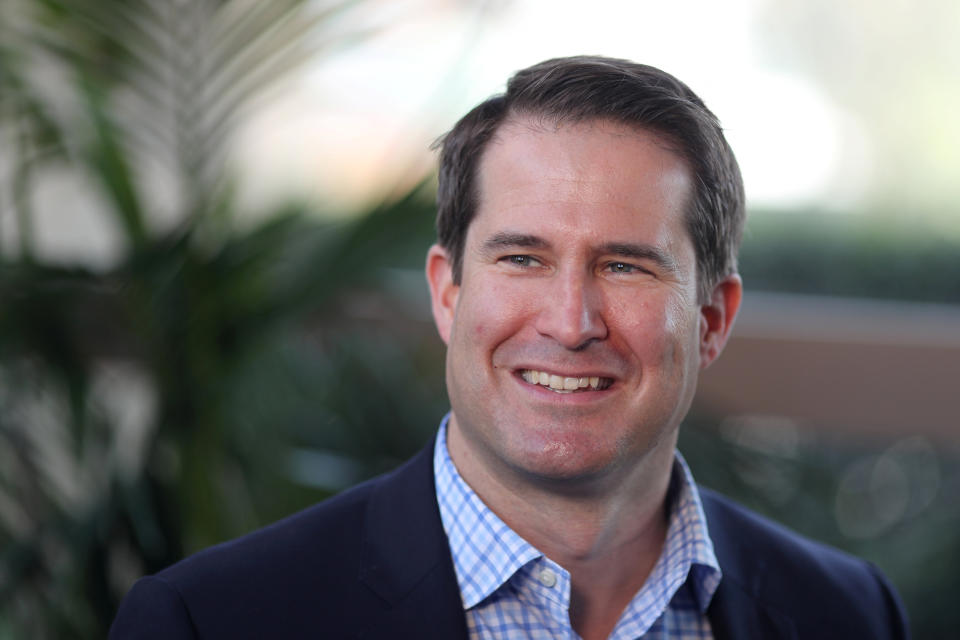 Seth Moulton poses for a photo in Burbank, Calif., in April 26, 2019. (Lucy Nicholson/Reuters)