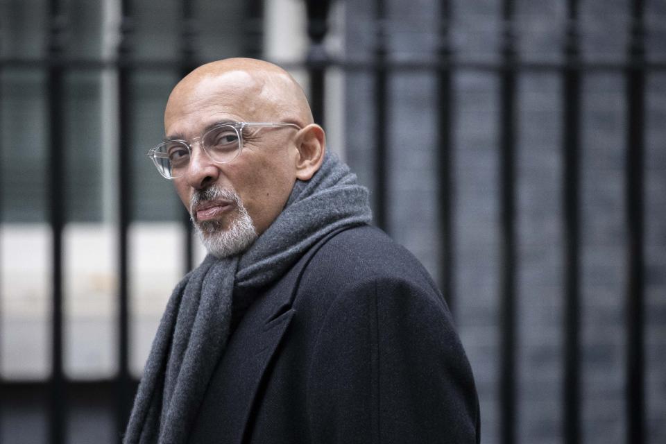 LONDON, UNITED KINGDOM - NOVEMBER 29: British Minister without Portfolio Nadhim Zahawi arrives in Downing Street to attend the weekly cabinet meeting in London, United Kingdom on November 29, 2022. (Photo by Rasid Necati Aslim/Anadolu Agency via Getty Images)