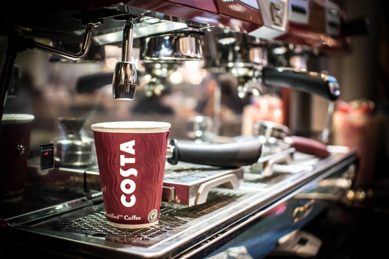 Bean-counters: same-store sales were off but new coffee shop openings helped: Costa