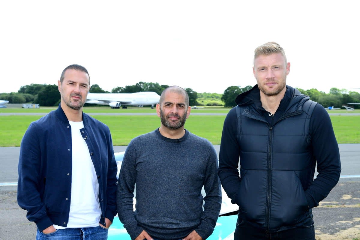 Top Gear presenters (from left) Paddy McGuinness, Chris Harris and Freddie Flintoff  (PA Archive)