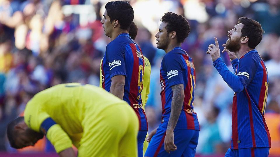 La MSN frente al Villarreal (Foto: LaLiga)