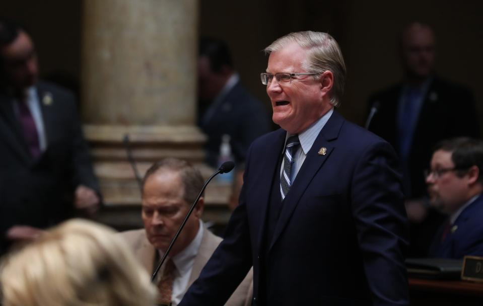 Senator Damon Thayer speaks at the first day of the General Assembly. 
Jan. 2, 2024