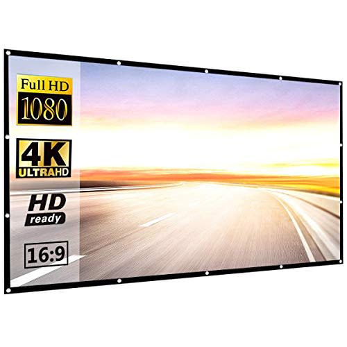 Projector Screen 120 inch 16:9 HD Foldable Anti-Crease