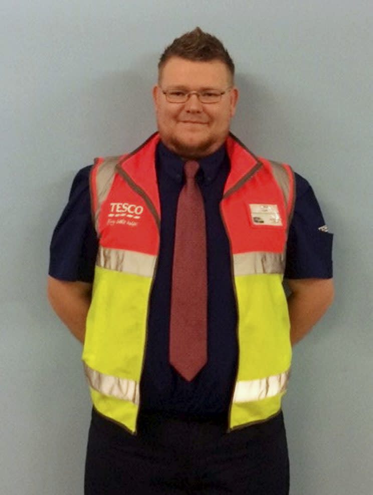 Tesco delivery driver Liam Mellor [SWNS]