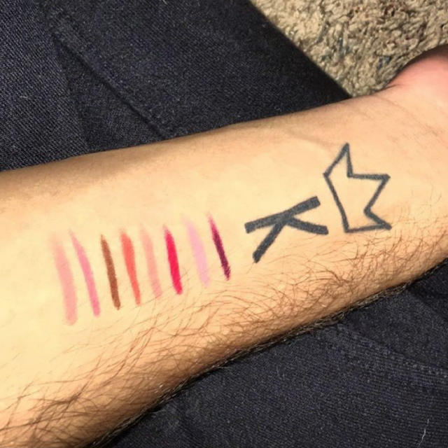 Dedicated Kylie Jenner Superfan Gets Her Lip Kit Swatches Tattooed On His  Arm