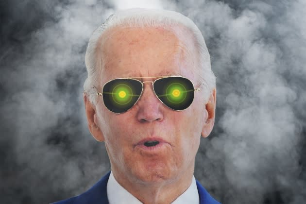 DankBiden - Credit: Photo Illustration by @photoeditorjoe 
Images used in illustration Evan Vucci - Pool/Getty Images (Biden) Adobe Stock, 3